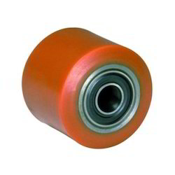82 x 75mm Dia Brown Poly Tyre Pallet Load Roller 20mm Bore
